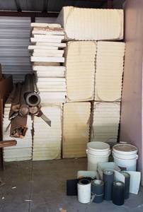 lot 6033 image: Foam Insulation (8 ft x 17 in. x 2 in.) wScrew installation and Rubber Membrane Sheeting