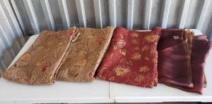 lot 8184 image: (3) Curtains and (2) Sheers 84 in. Long