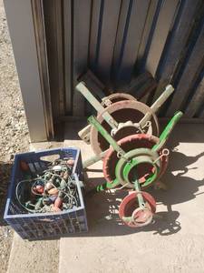 lot 8193 image: Christmas Tree Stands and C9 Christmas Lights in Crate
