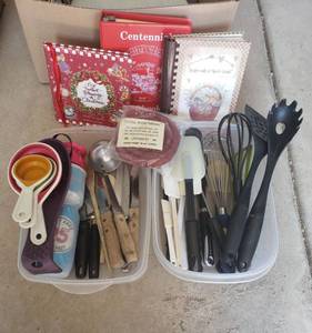 lot 8197 image: Kitchen Utensils and Cook Books