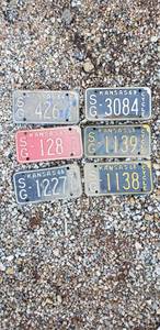 lot 9277 image: vintage Kansas motorcycle license tags