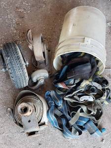 lot 9296 image: Straps & Large Casters
