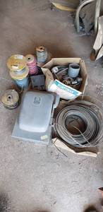 lot 9300 image: Electrical D box, wire, flex conduit