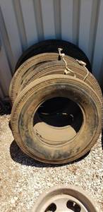 lot 9304 image: 4 Old Dunlap tires  Possibly for a 1936 Ford