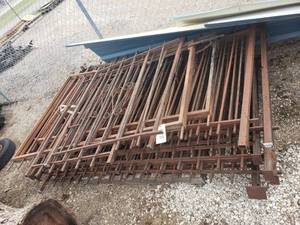 lot 2000 image: Wrought Iron (12) 92 in. W x 55 in. H and (3) Gate Sections 36 in. W x 48 in. H
