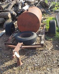 lot 2028 image: Fuel Tank Trailer with Tank  Tank 30 in. Diameter x 50 in. Long