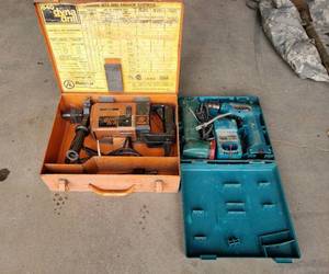 lot 1096 image: Ramset 640 dyna drill and Makita Cordless Drill