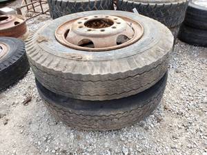lot 1114 image: (2) Uniroyal 10.0022 Tire and Rim