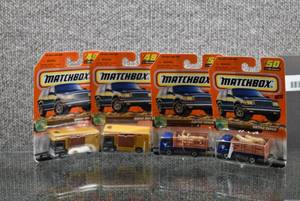 lot 2007 image: Lot of 4 Die-Cast Matchbox Mattel Wheels Farmer Horse Box & Cattle Truck -WILL SHIP