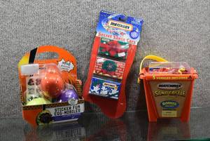 lot 2022 image: Lot of 3 Die-Cast Matchbox Gift Packs - Sand Casle , Secret Santa, Egg Mobile -WILL SHIP