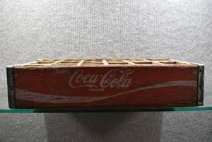 lot 2038 image: Vintage 1970s Red Wooden Coca Cola Crate 24 Pack  11.5 L x 18 W x 4 H -WILL SHIP