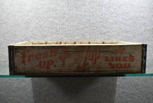 lot 2039 image: Vintage 1950s 7UP Wooden Crate  Hutchinson, Kans Stamp  11.5 L x 18 W x 4 H -WILL SHIP