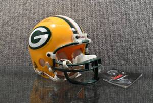 lot 2056 image: Autographed Green Bay Packers Mini Helmet  Bart Starr and Paul Hornung  6.5 W x 4.5 L x 5.5 T -WILL SHIP