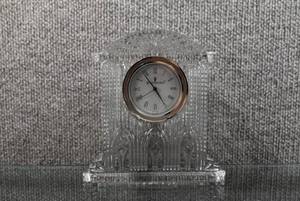 lot 2072 image: Waterford Crystal Westminister Clock  MantleDesk Clock  6.5 x 7 -WILL SHIP