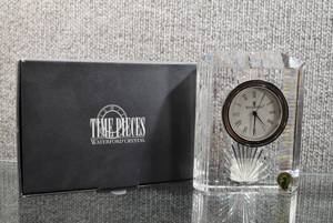 lot 2073 image: Waterford Crystal Time Pieces Colonnade Lead Crystal Clock  6 T x 4 W -WILL SHIP