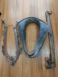 lot 2027 image: Lot of 4 Vintage 1920s Horse Hames and Collar -WILL SHIP