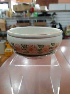 lot 2098 image: Lot of 2 Handcrafted Ashtrays  Jordanian Terra Cotta Ceramic Ashtray w. Gold Trim Beit al Bawadi  Porcelain China Ashtray w. Pink Floral Design and Gold Trim (Made in Japan) -WILL SHIP