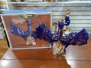 lot 2108 image: Ezra Brooks 1971 Flight of the Phoenix Decanter  11 12 Tall  -WILL SHIP