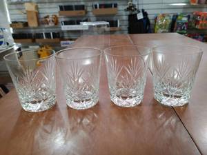 lot 2118 image: Set of 4 American Billiant Old Fashioned Glasses  3.5 Tall -WILL SHIP