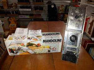 lot 2145 image: Mandoline The Orginal Vegetable Slicer Made by Bron Coucke  With Original Box -WILL SHIP