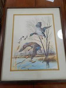 lot 2174 image: Framed Outdoors Print by Patrick J. Costell  Made in 1976  21 x 26 -WILL SHIP