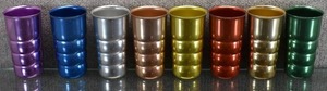 lot 2177 image: Lot of 8 Kromex Aluminum Cups  Various Vibrant Colors -WILL SHIP