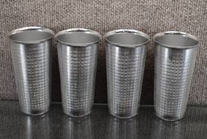 lot 2182 image: Set of 4 Flamingo by Nasco Aluminum Drinking Cups  Made in Italy -WILL SHIP