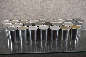 lot 2186 image: Set of 24 Aluminum Drinking Cups  Some Marked Made in Japan  3 14 Tall  -WILL SHIP
