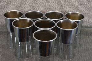 lot 2187 image: Set of 8 Stainless Steel Small DishCups 2 Tall  -WILL SHIP