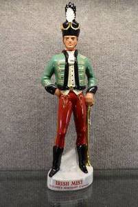 lot 2192 image: Vintage Irish Mist Decanter Irish Soldier  19 Tall -WILL SHIP
