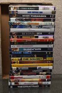 lot 2204 image: Lot of 25 DVDs  Titles Include Monster-In-Law, The Great Raid & More -WILL SHIP