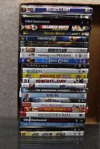 lot 2206 image: Lot of 25 DVDs  Titles Include Talladega Nights, The Dead Pool & More -WILL SHIP