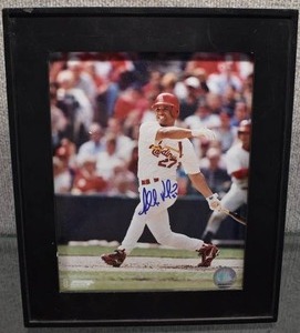 lot 2225 image: MLB All Star Baseball Player Placido Polanco Autographed 8 x 10 Photo  In Frame  with COA -WILL SHIP