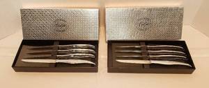 lot 2023 image: 2 Sets of Carvel Hall Stainless Steak Knives  Made in USA