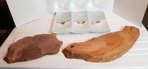lot 2027 image: 3 Display TraysBases  2 Wood Cuts and 1 Aluminum