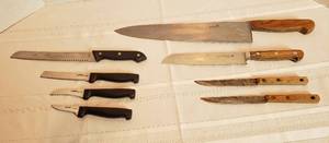 lot 2036 image: Kitchen Knives  Various Brands and Styles