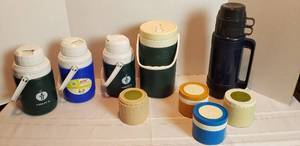 lot 2037 image: Coleman Beverage Jugs and Thermos & Thermos Hot Food Containers