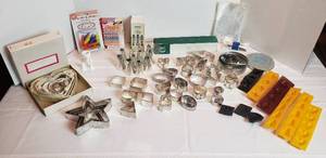 lot 2042 image: Pastry Kitchen Items  Cutters, Molds, Pastry BagsTips and Candles