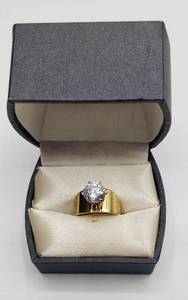 lot 1016 image: CZ Diamonique Ring  14K Gold Filled  Size 5