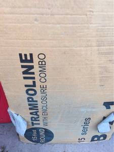 lot 1515 image: Trampoline Safety NetEnclosure for 15ft Round Trampoline, never used