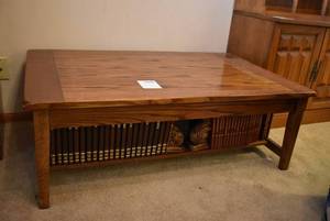 lot 2003 image: Wood Coffee Table w. Understorage -Books Not Included 44x15x28