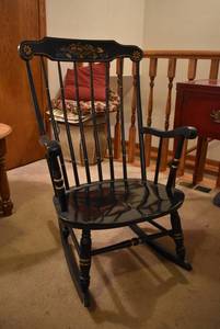 lot 2008 image: Cool Old Wooden Rocking Chair