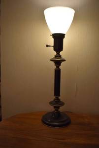 lot 2015 image: Bronze Type Finish Table Lamp