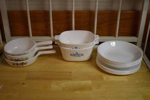 lot 2048 image: Lot of Corningware Dishes and Corelle Bowls & Plates