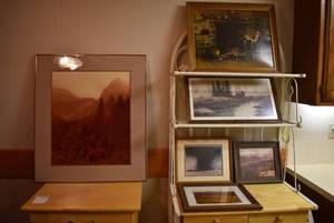 lot 2079 image: Lot of Framed Art, Photographs, Signed Lithograph, & Photo of Hesston Tornado