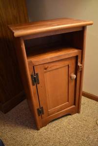 lot 2112 image: Small End Table w. Storage -28x16x12