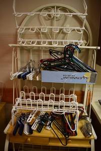 lot 2136 image: Clothes Hangers, Closet Shoe Organizers & More