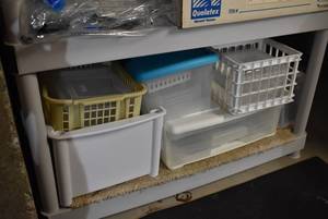 lot 2202 image: Lot of Plastic Storage Bins and Containers