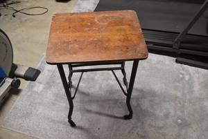 lot 2209 image: Vintage Wood Top Table