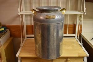 lot 2232 image: Galvanized Milk Can